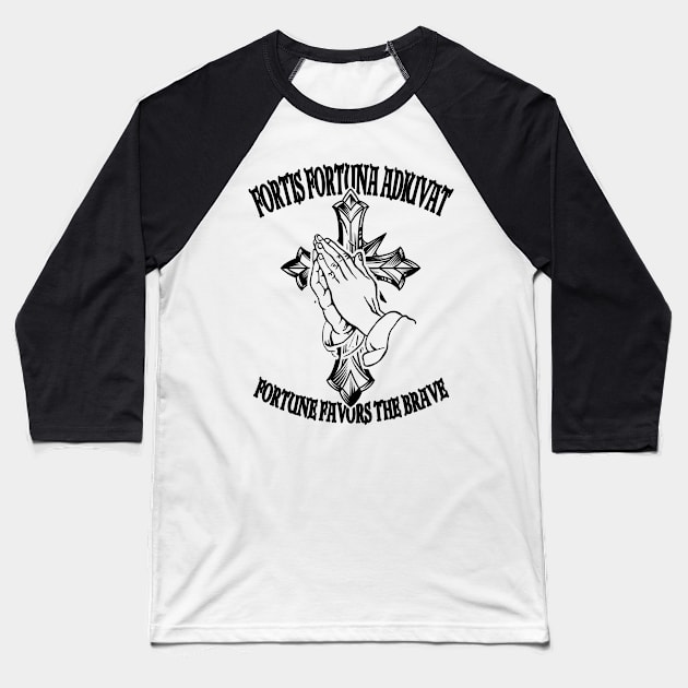 Fortis Fortuna Adiuvat - John Wick Tattoo Baseball T-Shirt by tatzkirosales-shirt-store